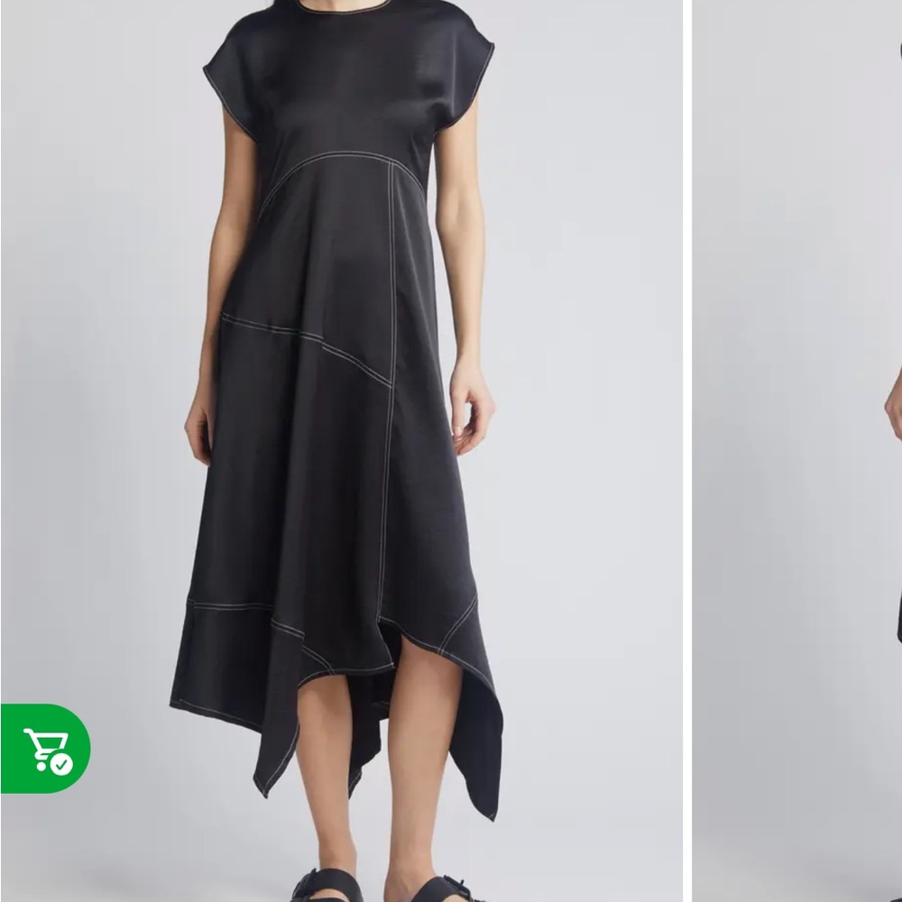 ISOOO. All Saints Black Asymmetrical Dress